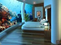 Спальня в подводном дома